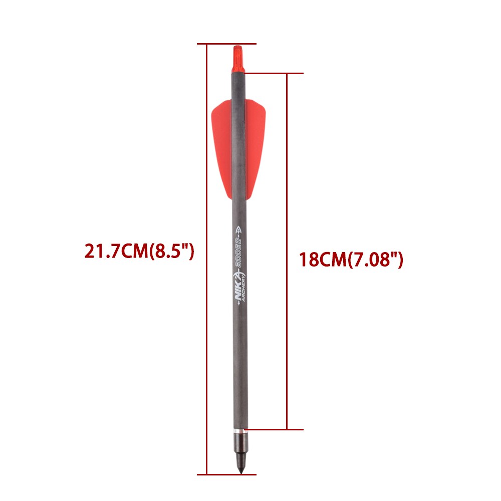 6PCS 8.5 inch Cobra series crossbow hunting carbon arrow R9 short