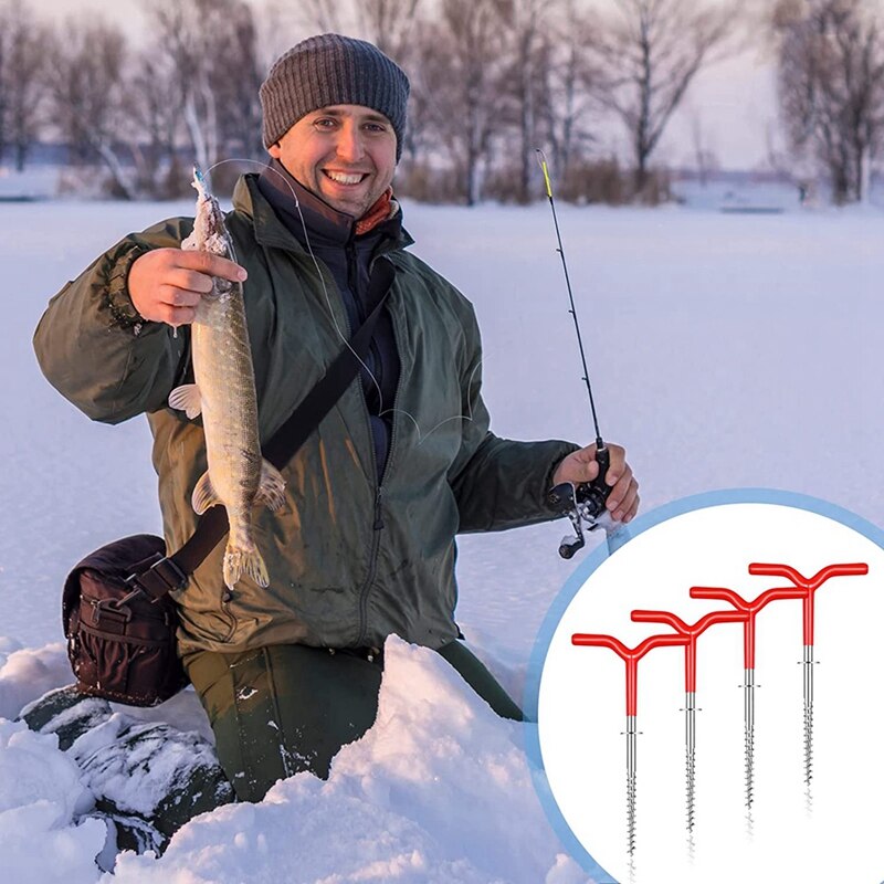 Ice Fishing Rod Holders Metal Tent Stakes