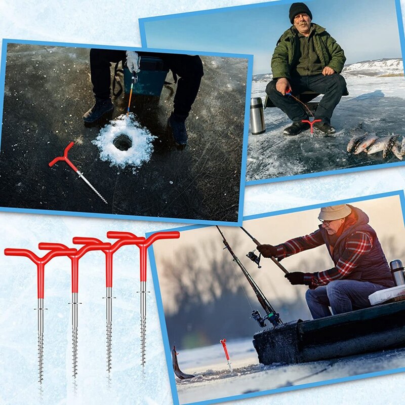 Ice Fishing Rod Holders Metal Tent Stakes