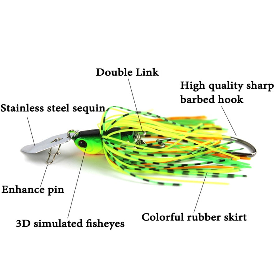 6pcs Chatterbait Fishing Lures