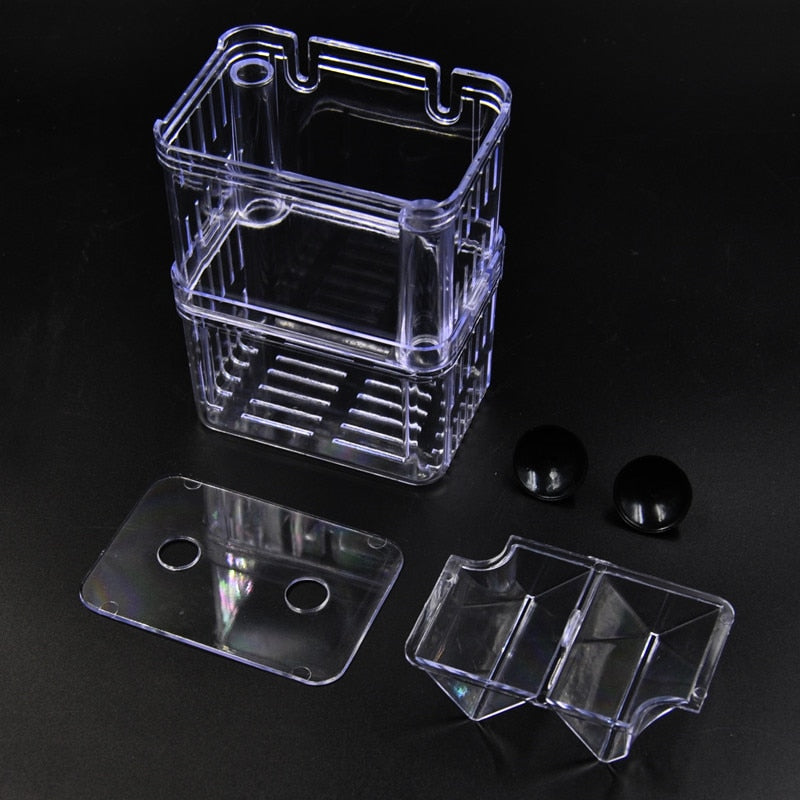 8*7*11cm Double-deck Clear Fish Breeding Isolation Box Aquarium
