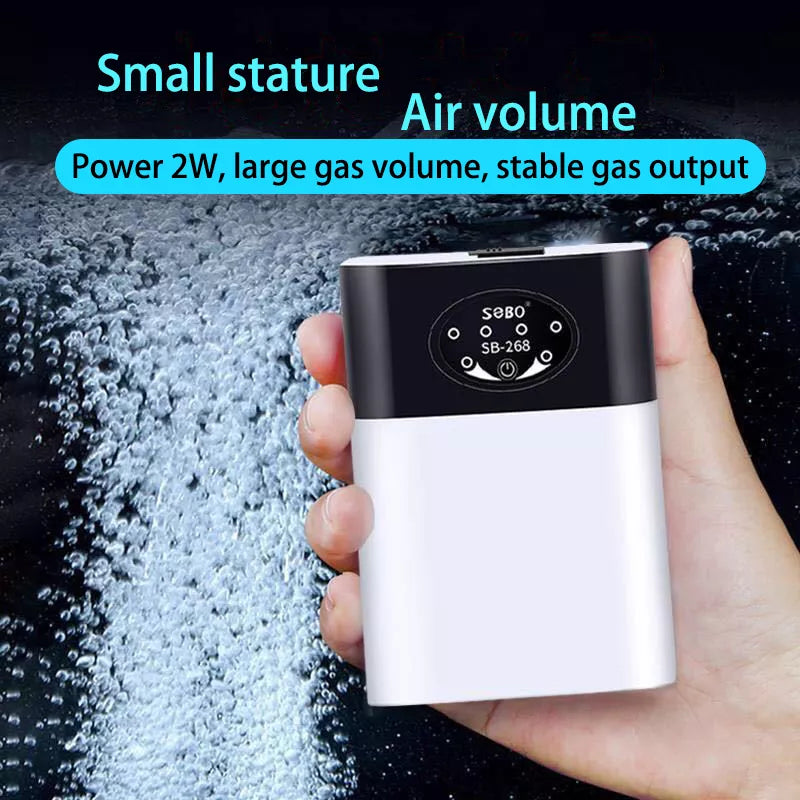 AC/DC Oxygen Pump Practical USB Charging Portable Exhaust Air Stone