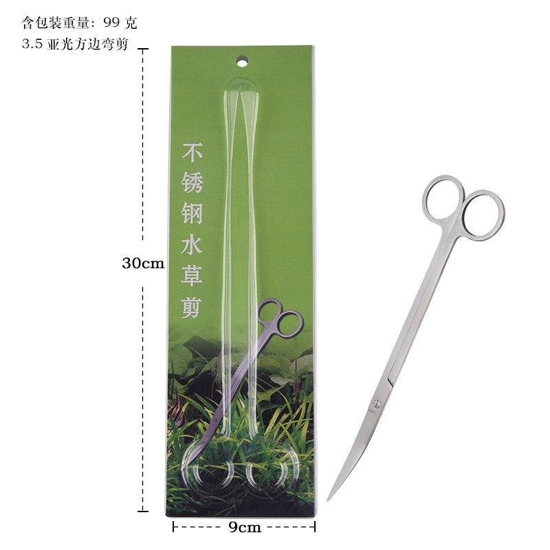 Ada Quality Aquarium Scissor Tweezer Tools Fish Tank Plants Wave