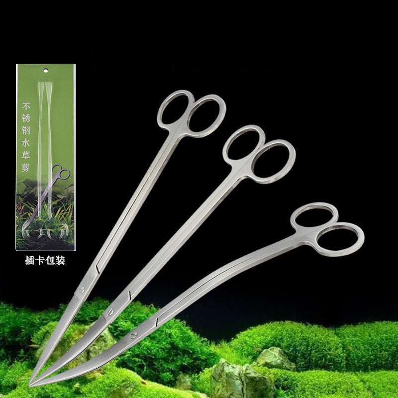 Ada Quality Aquarium Scissor Tweezer Tools Fish Tank Plants Wave