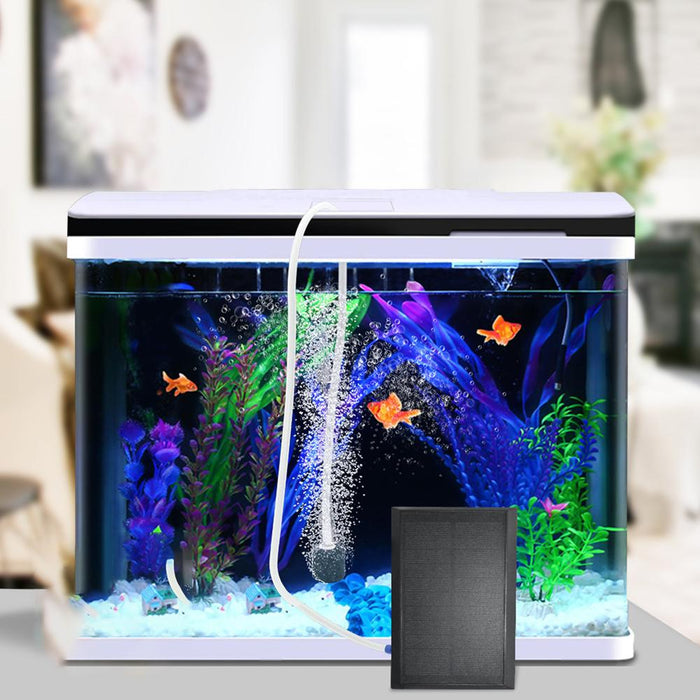 Solar Aquarium  Fish Oxygen Pump Rechargeable