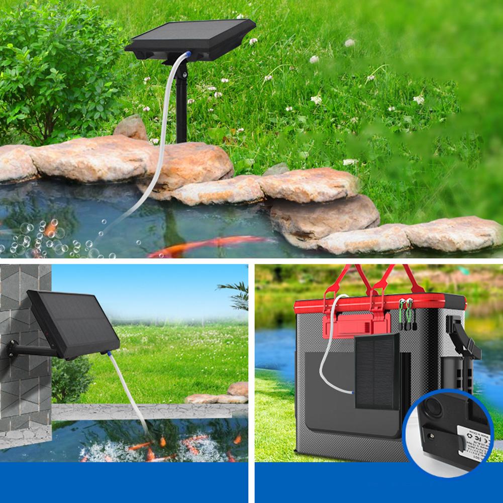 Solar Aquarium  Fish Oxygen Pump Rechargeable