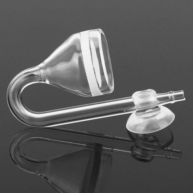 Aquarium CO2 Refiner Diffuser Transparent Glass Funnel Type Water