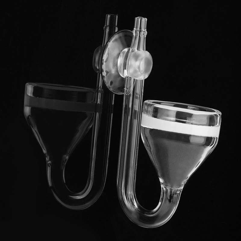 Aquarium CO2 Refiner Diffuser Transparent Glass Funnel Type Water