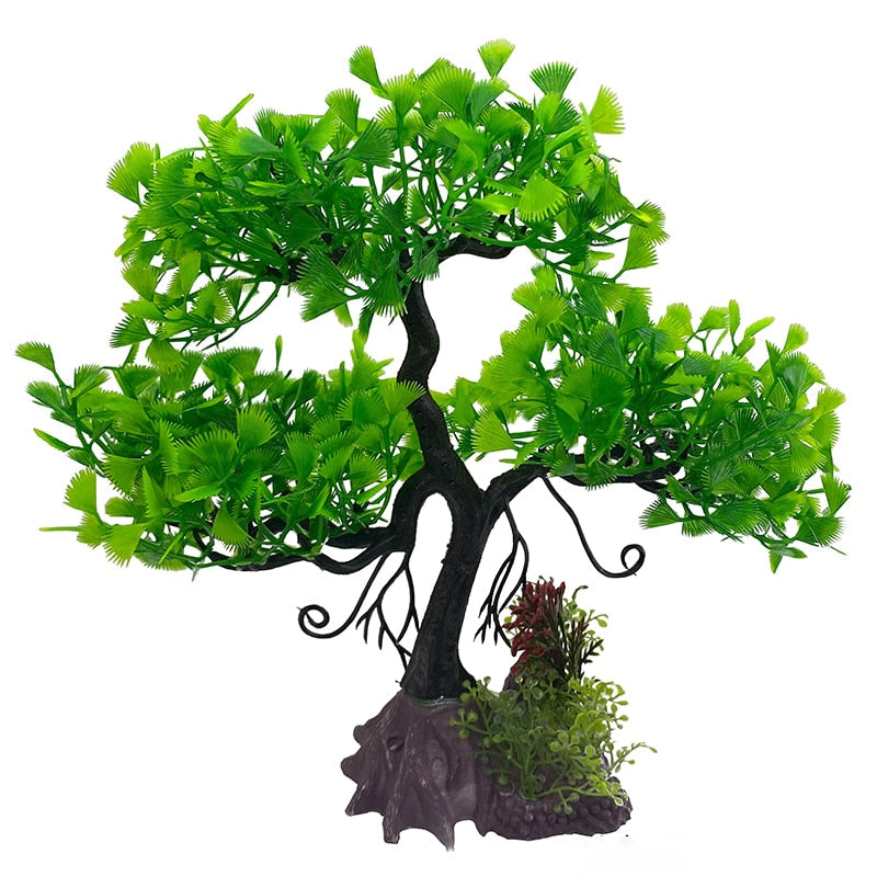 Artificial Plastic Pine Aquarium Decoration