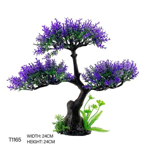 Artificial Plastic Pine Aquarium Decoration