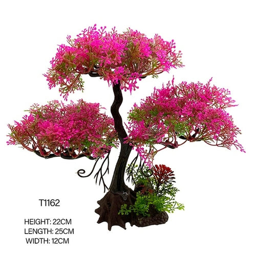 Artificial Plastic Pine Aquarium Decoration