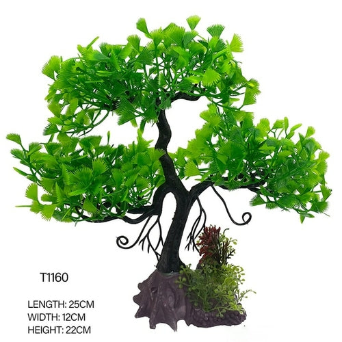 Artificial Plastic Pine Aquarium Decoration
