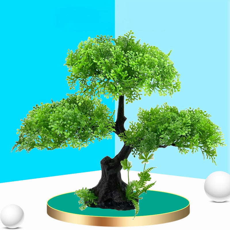 Artificial Plastic Pine Aquarium Decoration