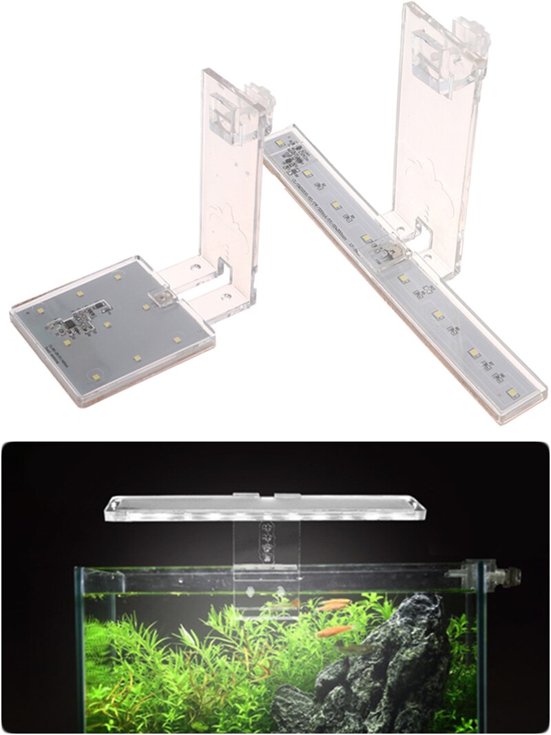 Aquarium Natural Eco Lamp Tortoise Fish Tank Led Clip On Fill Light