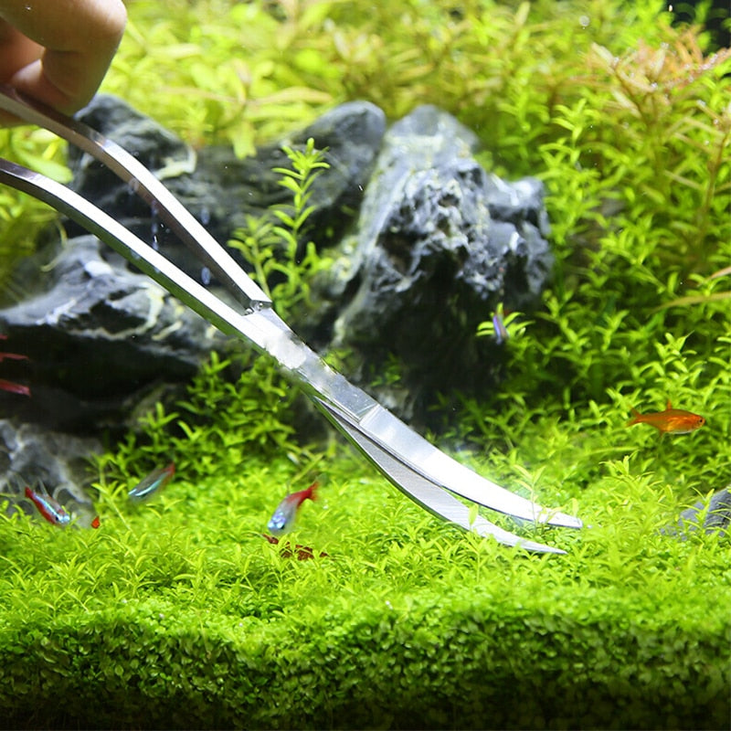 Aquarium Scissor Tools Fish Tank Tweezer Plants Wave Scissors Grass