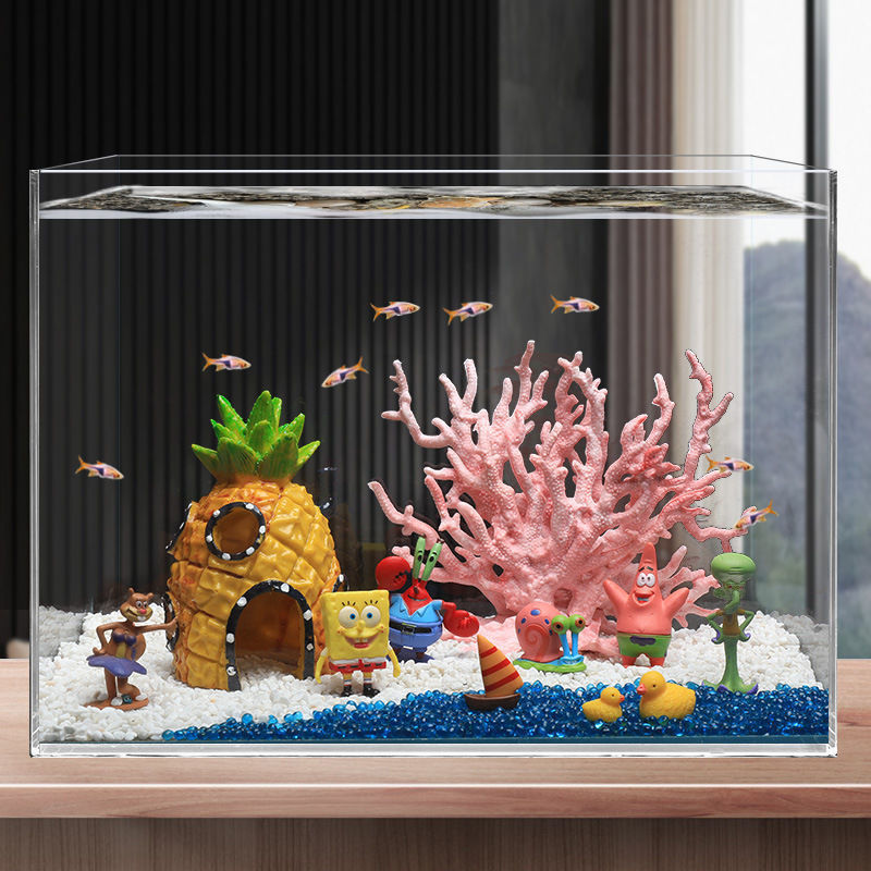 Cartoon House For Fish Shrimp Shelter