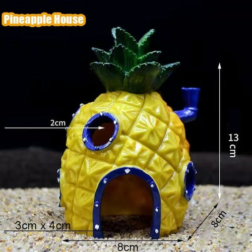 Cartoon House For Fish Shrimp Shelter