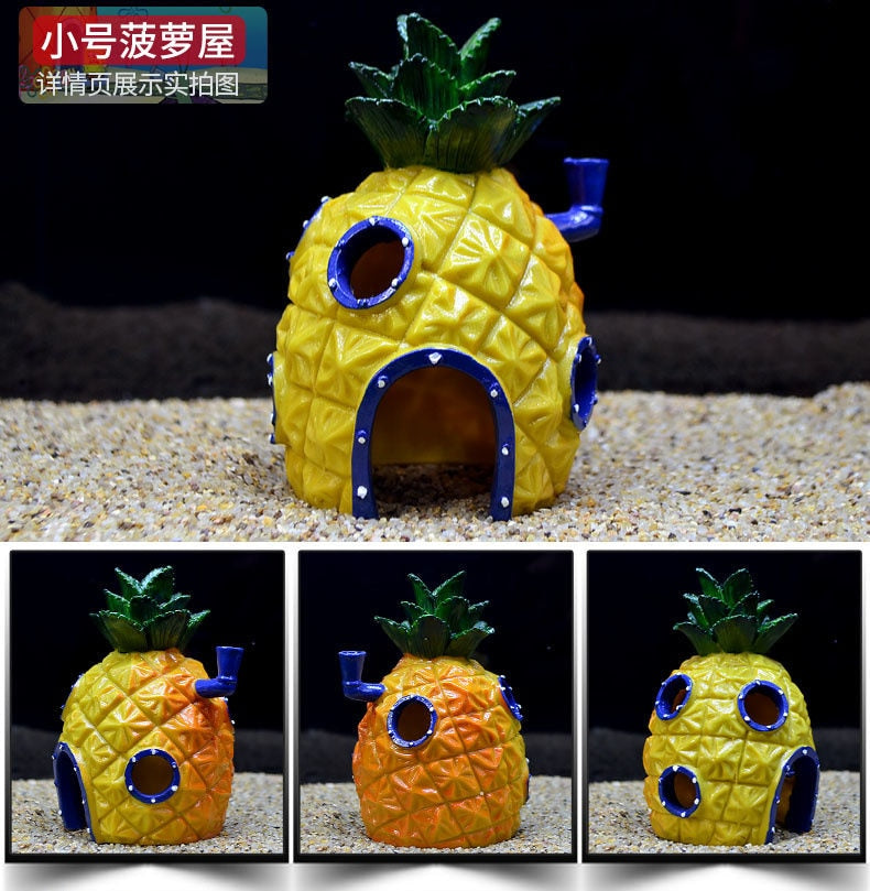 Cartoon House For Fish Shrimp Shelter