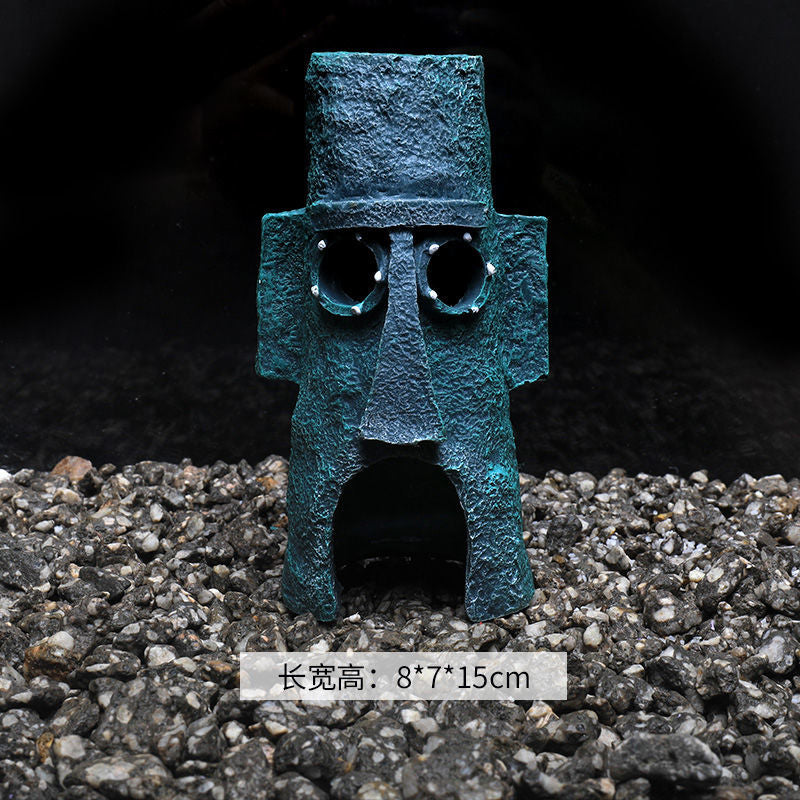 Cartoon House For Fish Shrimp Shelter