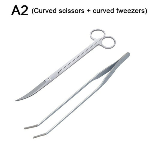 Aquarium Tools Set Scissor Tweezers Plants Wave Scissors Grass