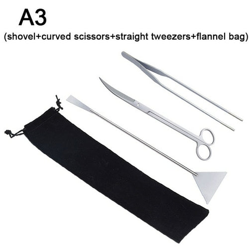 Aquarium Tools Set Scissor Tweezers Plants Wave Scissors Grass