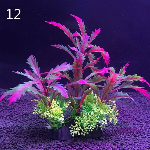 Artificial Aquarium Decor Plants 12 Kinds Water Weeds Ornament Aquatic