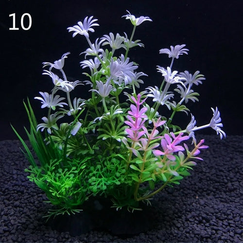 Artificial Aquarium Decor Plants 12 Kinds Water Weeds Ornament Aquatic