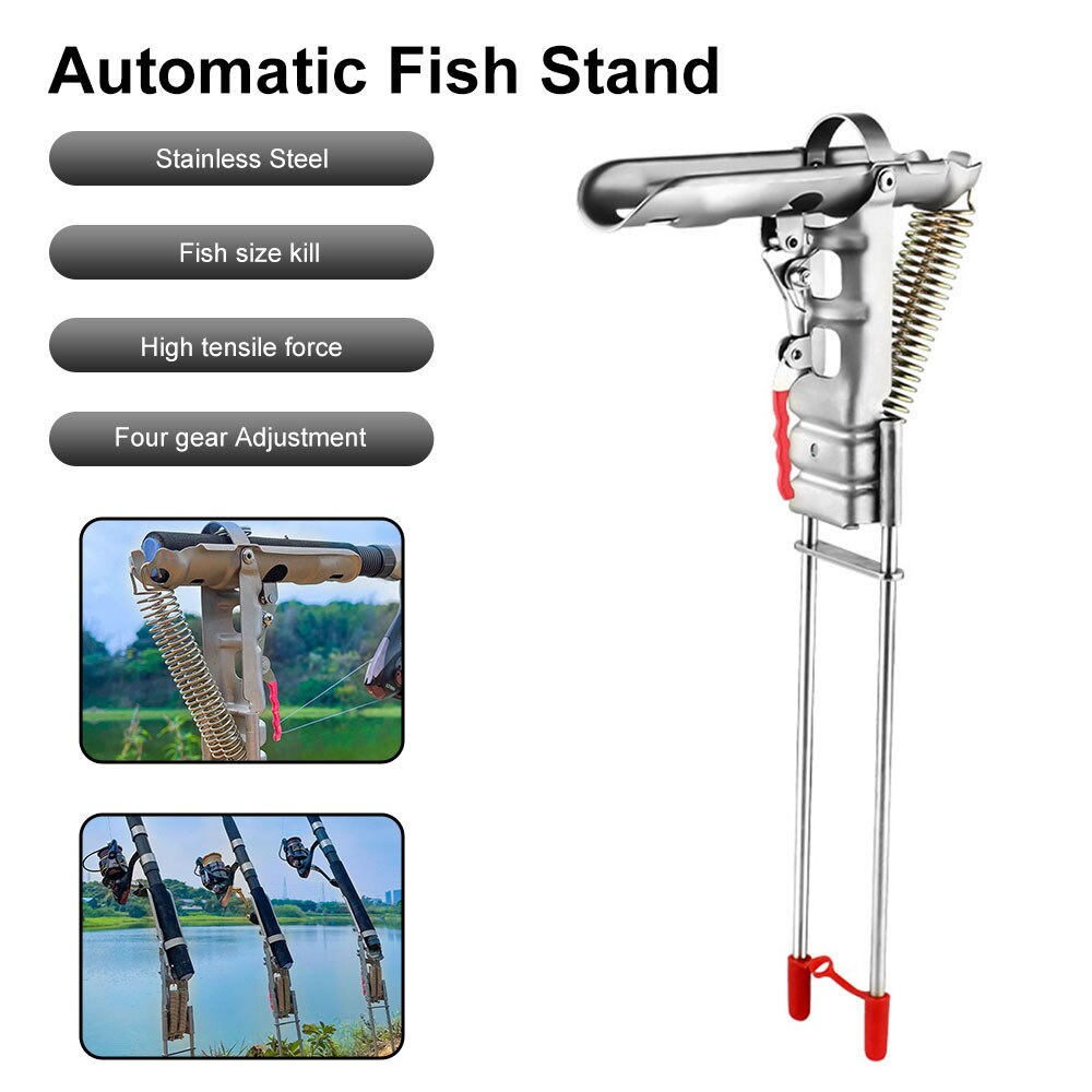 Automatic Fishing Bracket Throwing Rod To Insert Spring