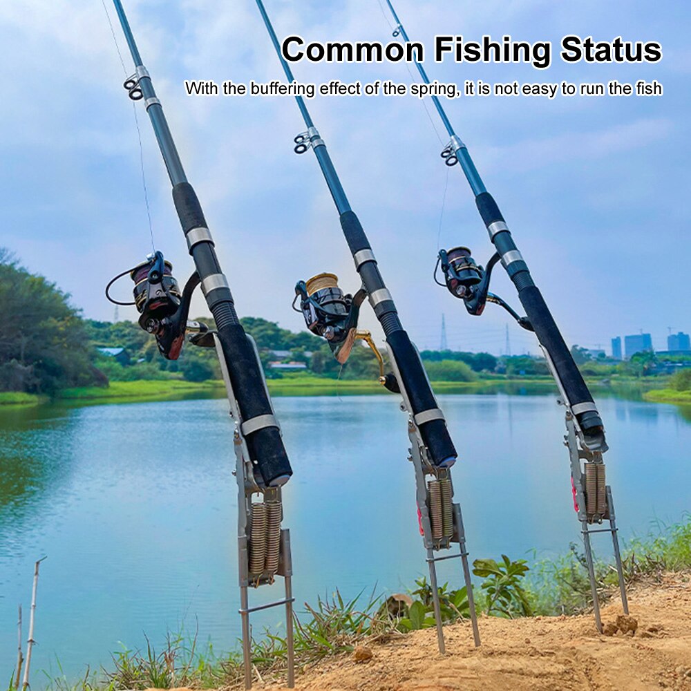 Automatic Fishing Bracket Throwing Rod To Insert Spring