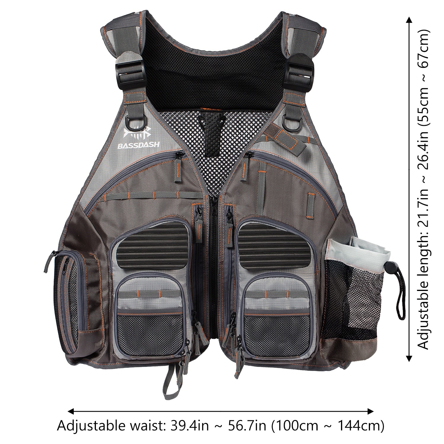 Bassdash Fishing Vest Adjustable Outdoor Sports