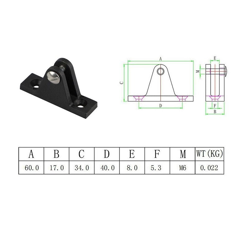 Black Plastic Boat Side Mount Deck Hinges