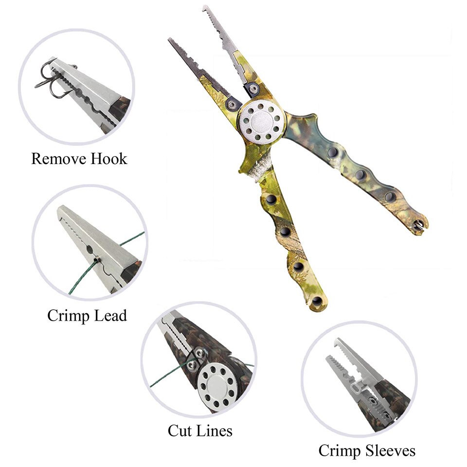 CrazyShark Camo Aluminum Alloy Fishing Pliers