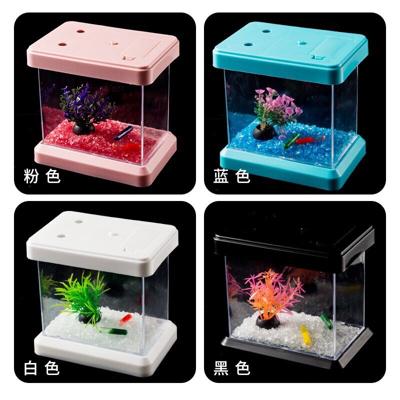 Creative Colorful Color Changing Light Bucket Plastic Fish Tank