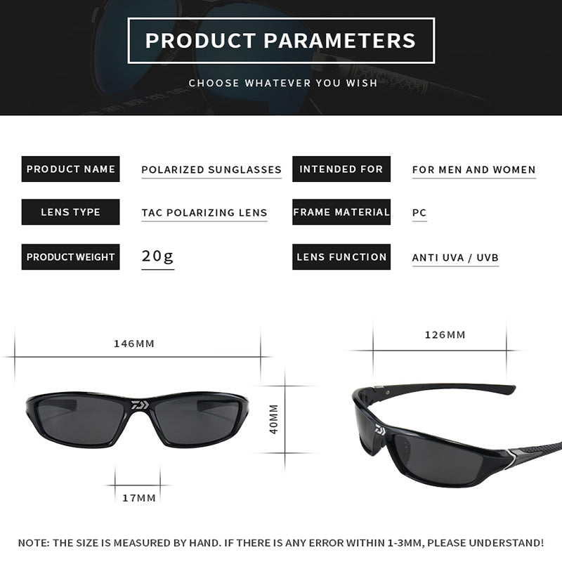 Daiwa 2023 Men Polarized Fishing Glasses
