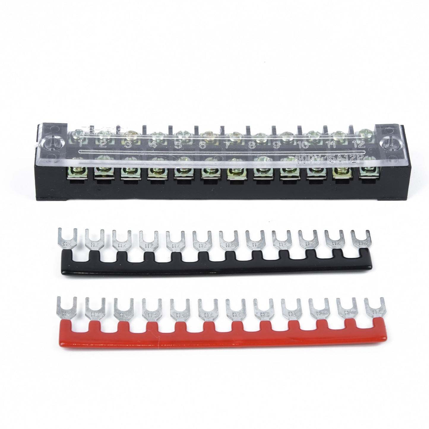 Distribution Terminal Block 15pcs Barrier Strips Universal 12 Points