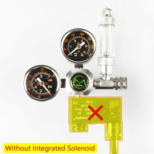 Dual Stage Co2 Regulators With Integrated Solenoid Valve For Aquariums