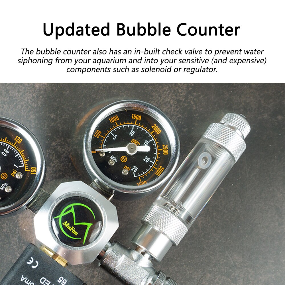 Dual Stage Co2 Regulators With Integrated Solenoid Valve For Aquariums