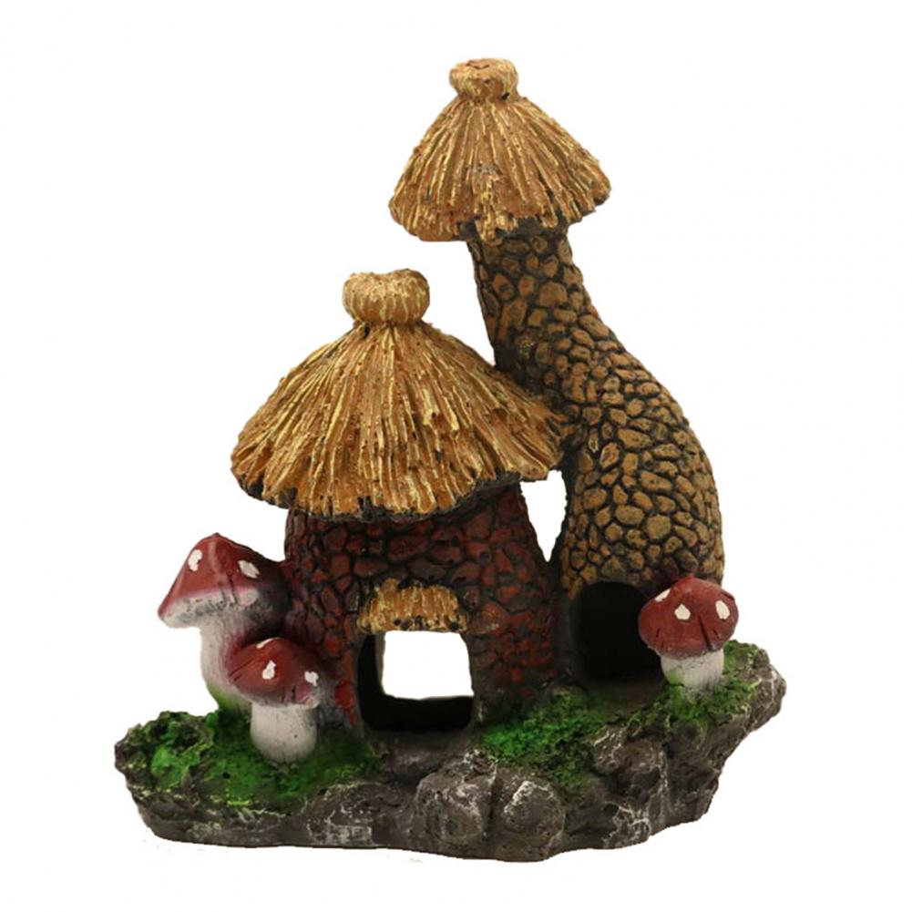 Fish Tank Ornament Accessories Mushroom House