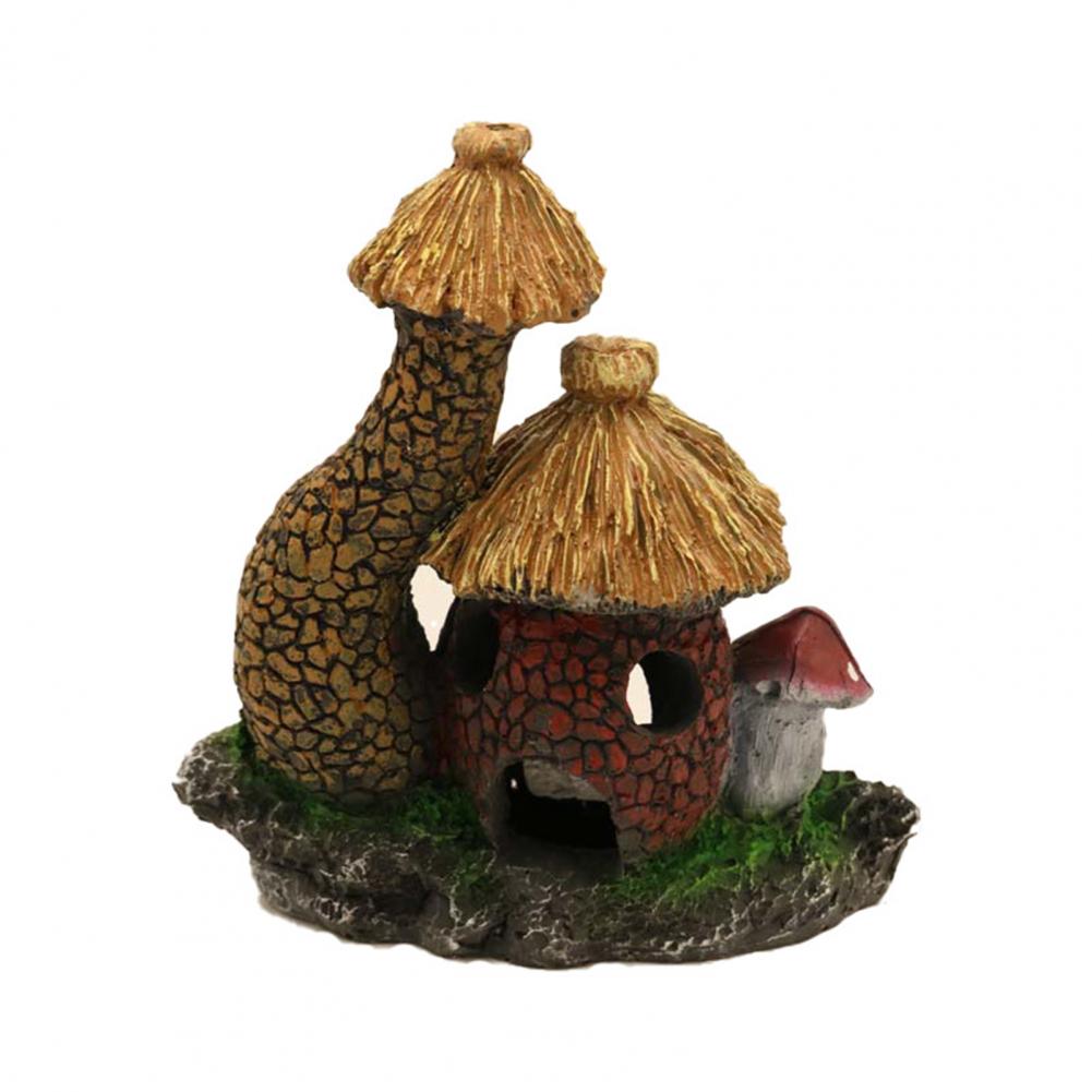 Fish Tank Ornament Accessories Mushroom House