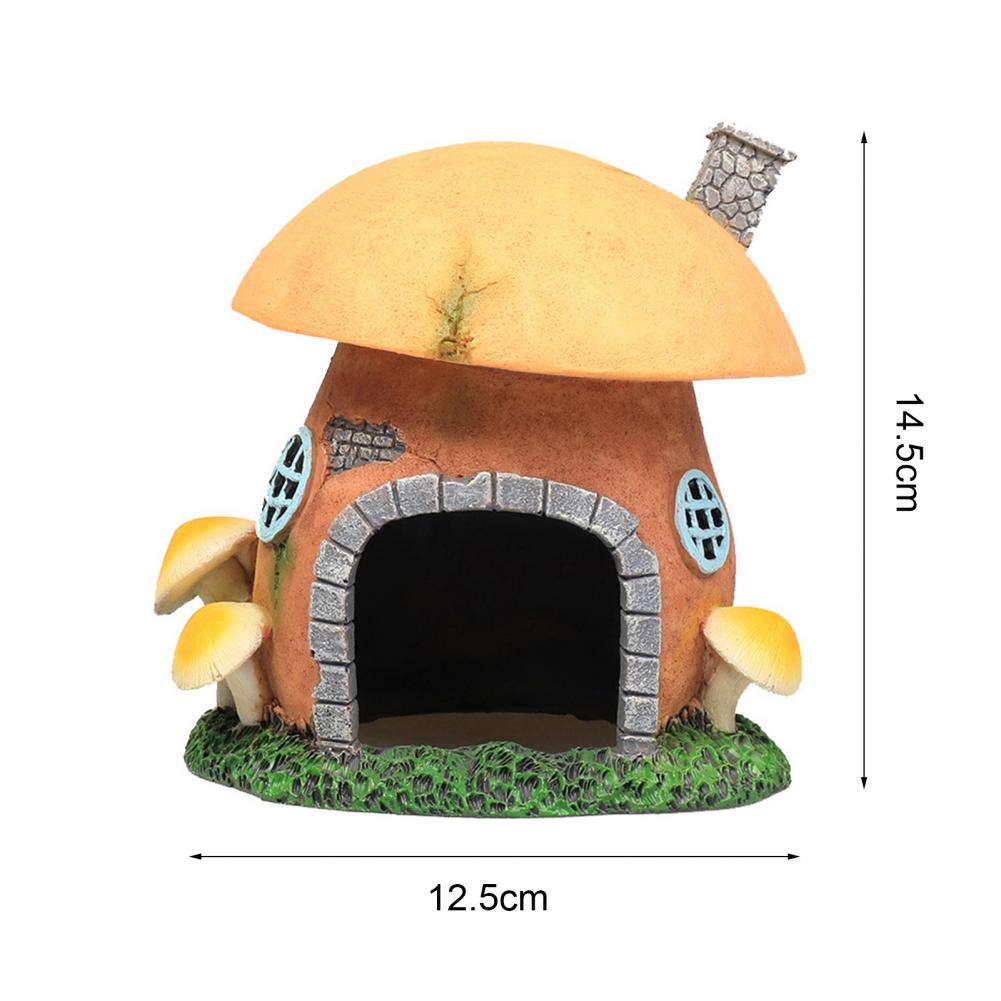 Eco Fish Tank Resin Mushroom House