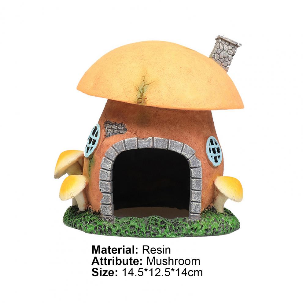 Eco Fish Tank Resin Mushroom House