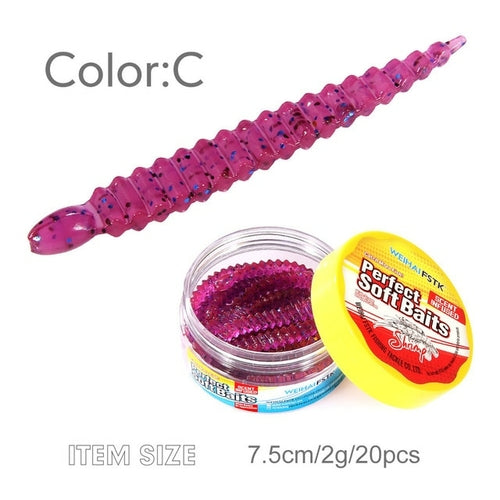 FSTK New Soft Leech Worm Lures 3inch