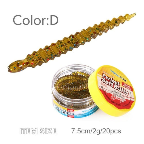 FSTK New Soft Leech Worm Lures 3inch