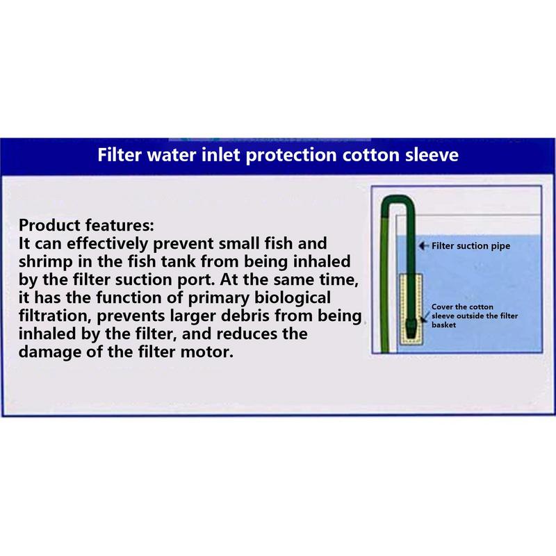 Filter Cover For Fish Tank Intake Air Pump Skimmer Biochemical Black