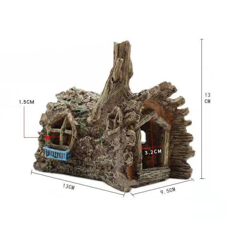 Fish Tank Decor Aquarium Pet House
