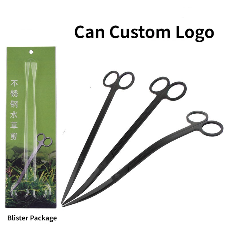Fish Tank Plants Wave Scissors Water Grass Stainless Cleaning Tools