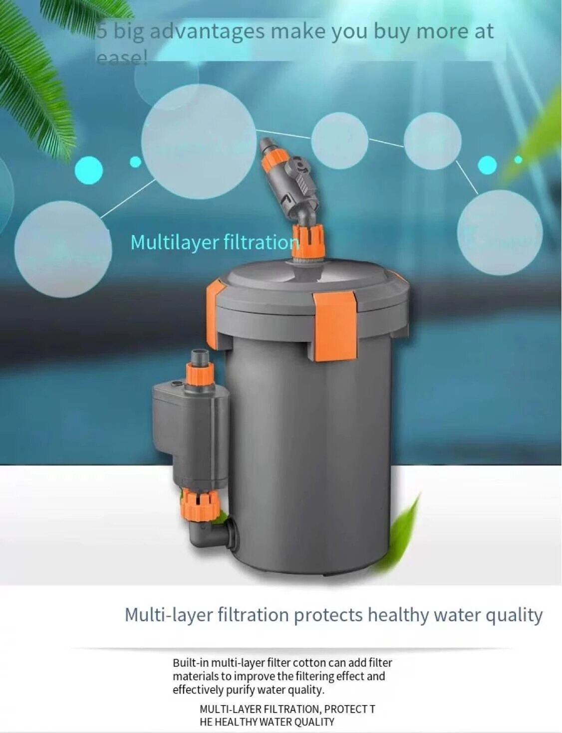External Filter Simple Light Wash Filter Pump