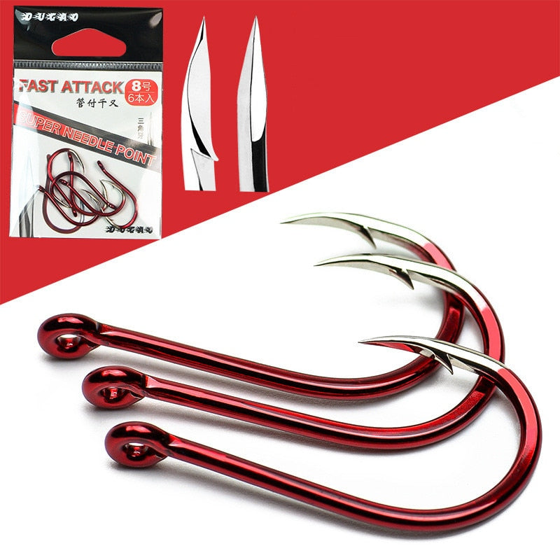 Fishing Barbed Hook Bend Mouth Fast Attack