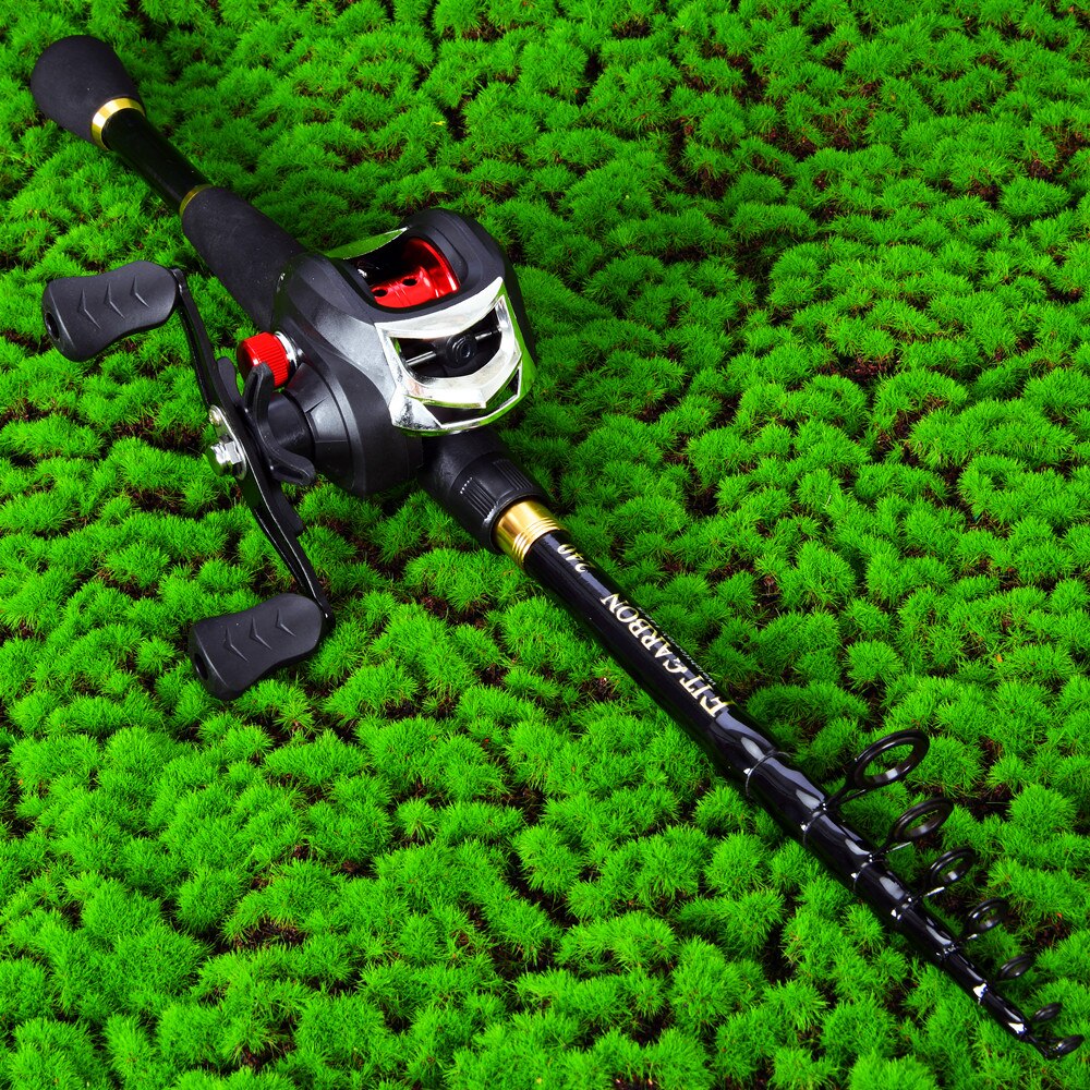 1.6M 2.4M Telescopic Fishing Rod with 19+1BB Baitcasting