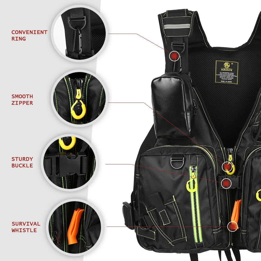 Fishing Life Jacket Multiple Pockets